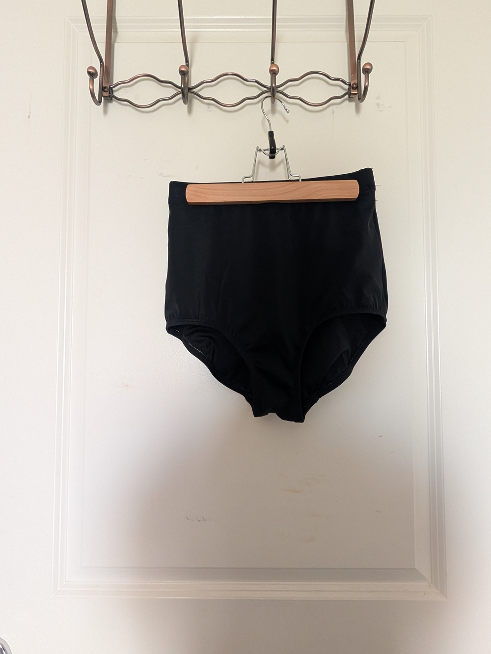 La Femme En Noir Vixen By Micheline Pitt Black High Waist Swimming Shorts